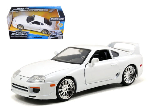 Load image into Gallery viewer, Brian's Toyota Supra White "Fast &amp; Furious" Movie 1/24 Diecast Model Car by Jada
