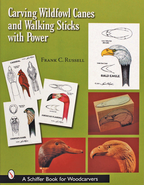 Load image into Gallery viewer, Carving Wildfowl Canes and Walking Sticks with Power by Schiffer Publishing
