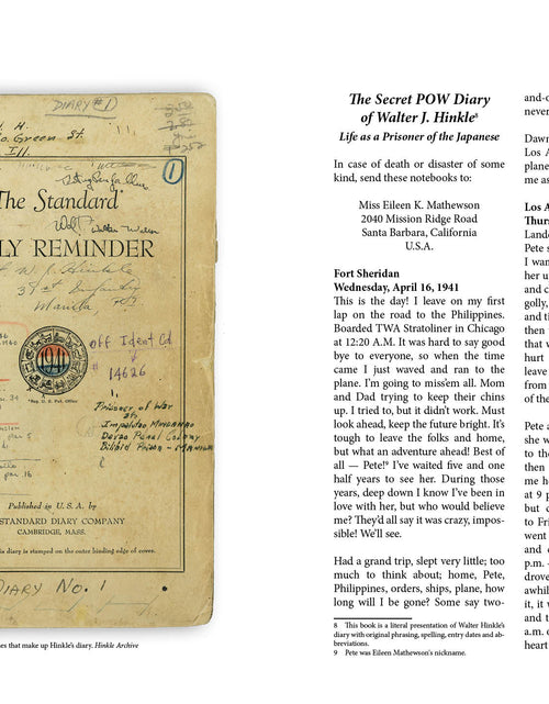 Load image into Gallery viewer, The Secret POW Diary of Walter J. Hinkle by Schiffer Publishing
