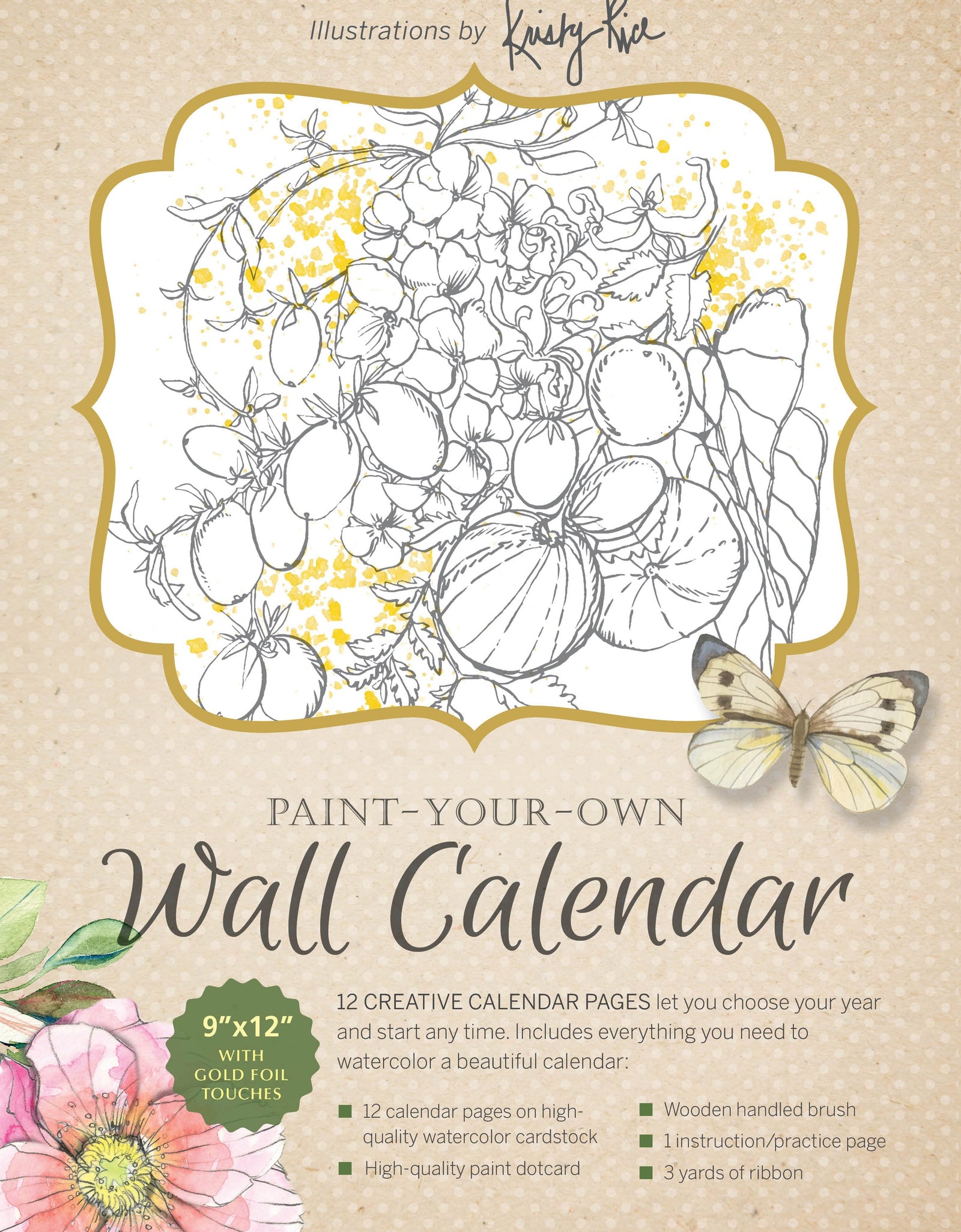Paint-Your-Own Wall Calendar by Schiffer Publishing
