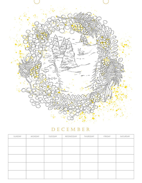 Load image into Gallery viewer, Paint-Your-Own Wall Calendar by Schiffer Publishing
