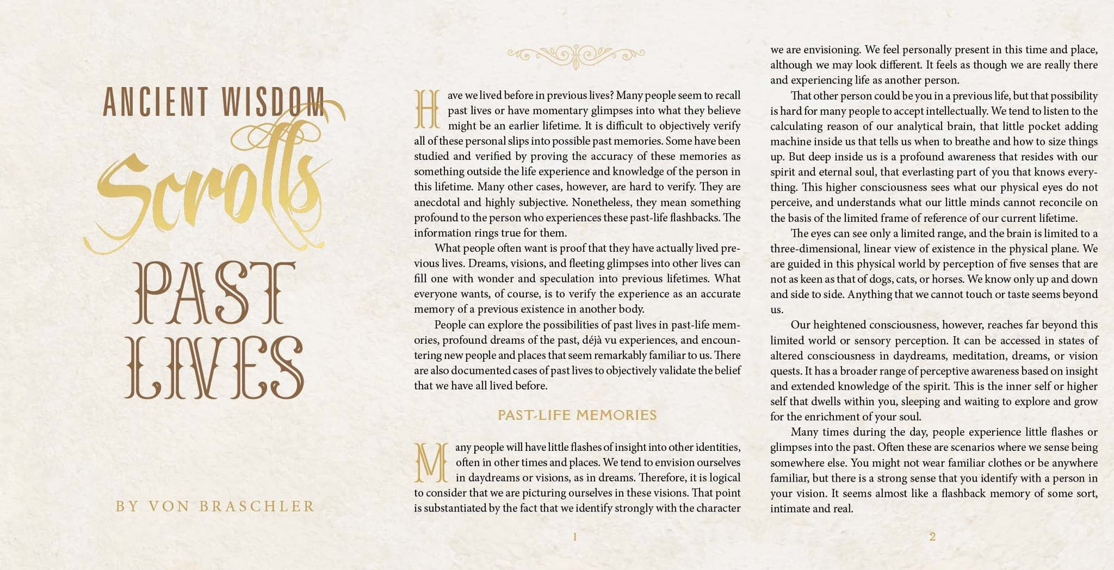 Ancient Wisdom Scrolls, Past Lives by Schiffer Publishing