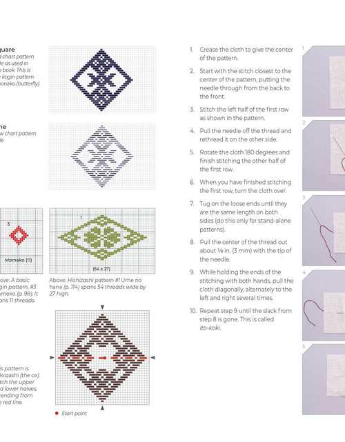 Load image into Gallery viewer, Counted Sashiko Embroidery by Schiffer Publishing
