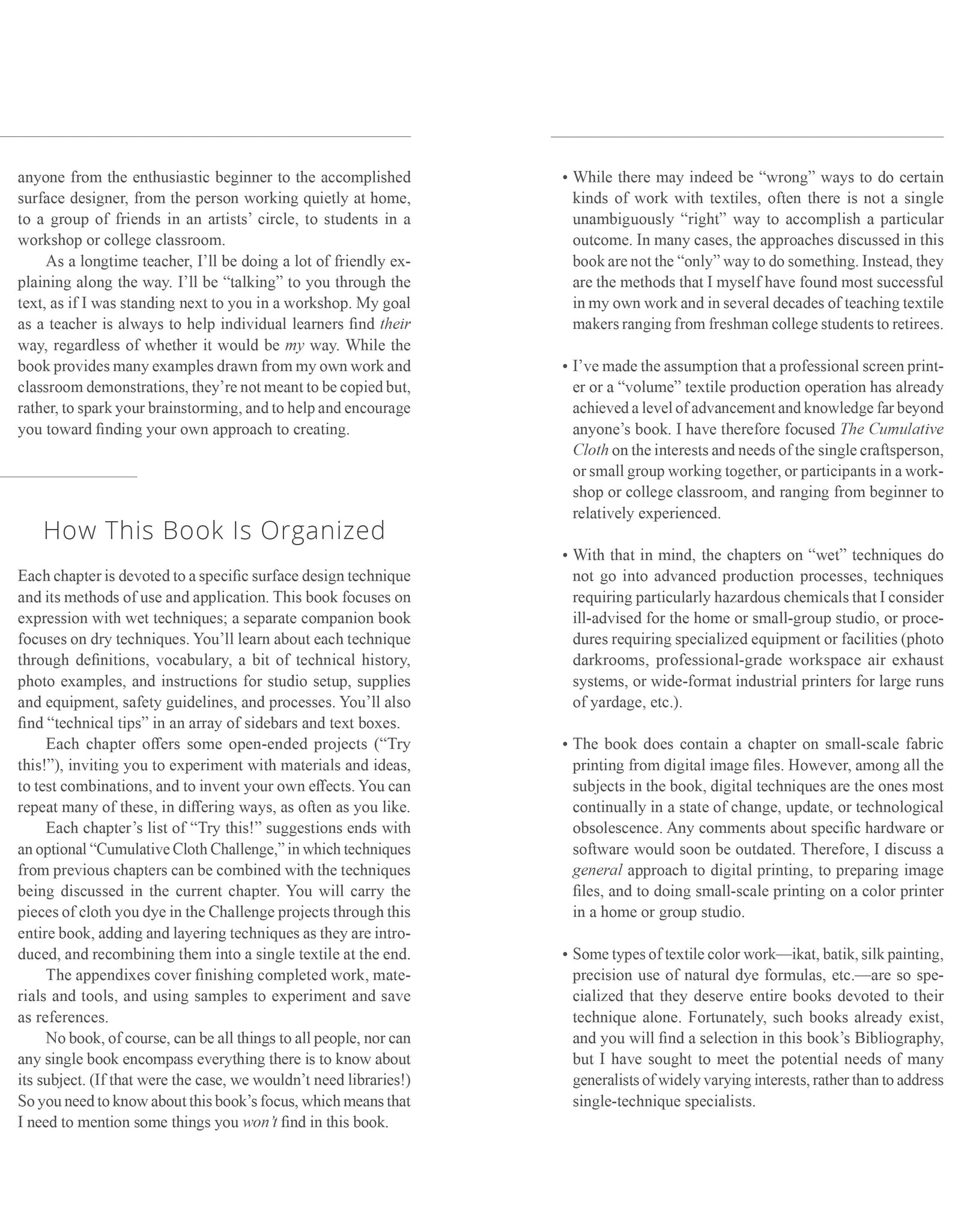 The Cumulative Cloth, Wet Techniques by Schiffer Publishing