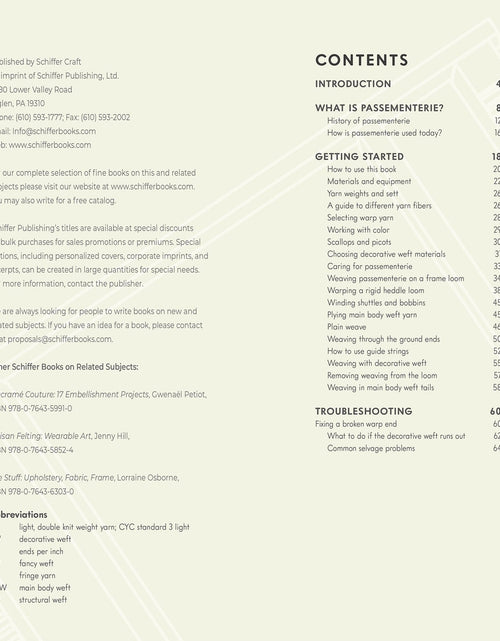 Load image into Gallery viewer, Passementerie by Schiffer Publishing

