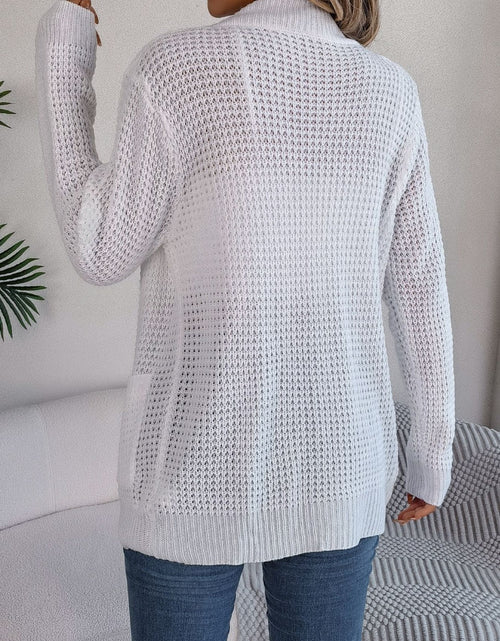 Load image into Gallery viewer, Open Front Long Sleeve Cardigan with Pockets
