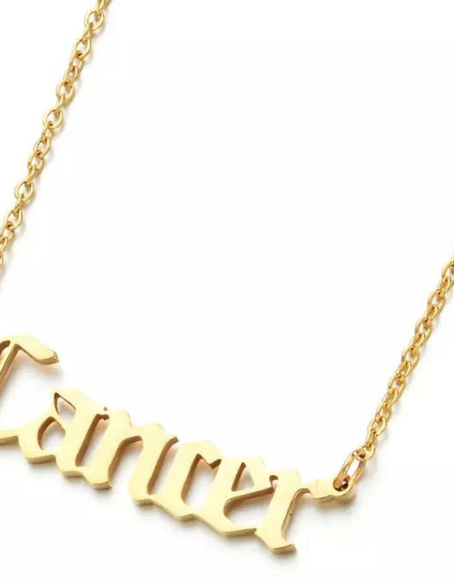 Load image into Gallery viewer, Old English Zodiac Necklace by Ellisonyoung.com

