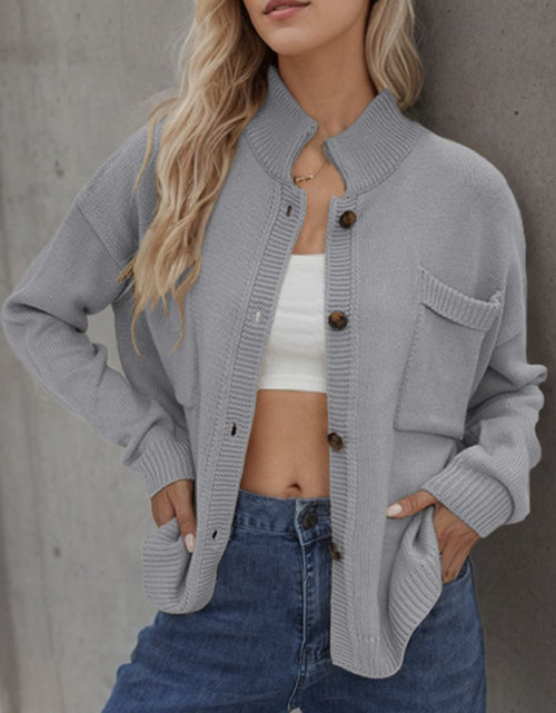 Load image into Gallery viewer, Button Up Long Sleeve Cardigan
