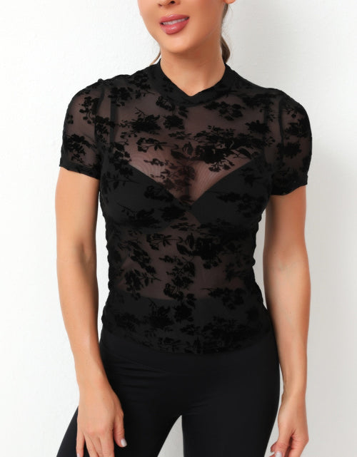 Load image into Gallery viewer, Mock Neck Short Sleeve Top
