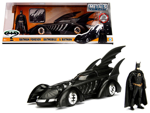 Load image into Gallery viewer, 1995 Batman Forever Batmobile with Diecast Batman Figure 1/24 Diecast Model Car by Jada
