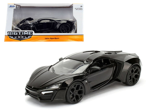 Load image into Gallery viewer, Lykan Hypersport Glossy Black 1/24 Diecast Model Cars by Jada
