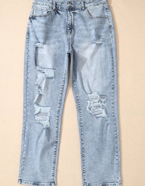 Load image into Gallery viewer, Distressed High Waist Jeans

