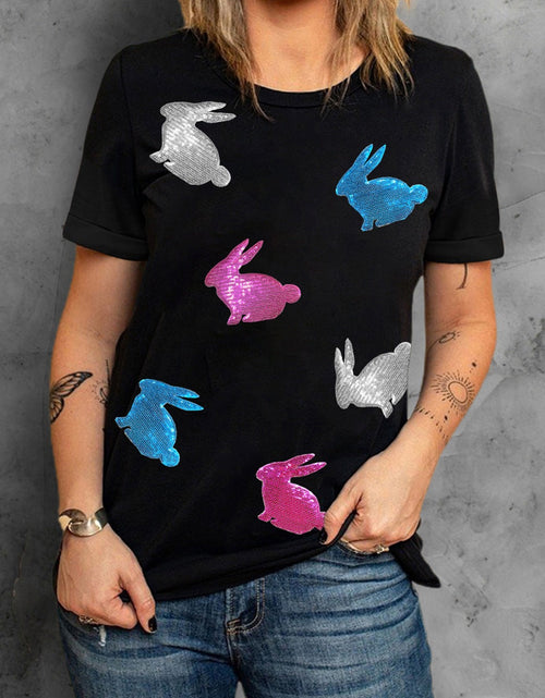Load image into Gallery viewer, Easter Bunny Round Neck T-Shirt
