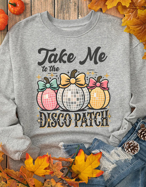 Load image into Gallery viewer, Graphic Round Neck Long Sleeve Sweatshirt
