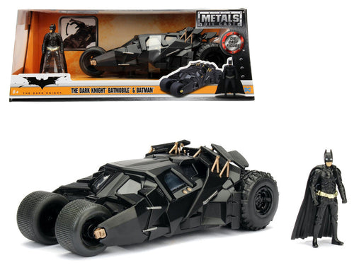 Load image into Gallery viewer, 2008 "The Dark Knight" Tumbler Batmobile with Batman Diecast Figurine 1/24 Diecast Model Car by Jada
