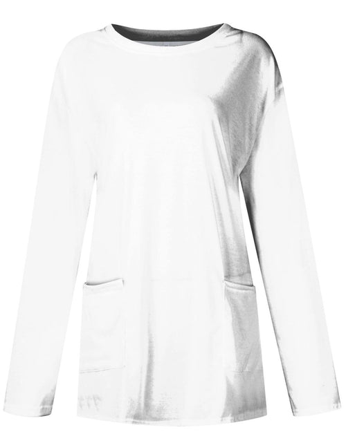 Load image into Gallery viewer, Full Size Pocketed Round Neck Long Sleeve T-Shirt
