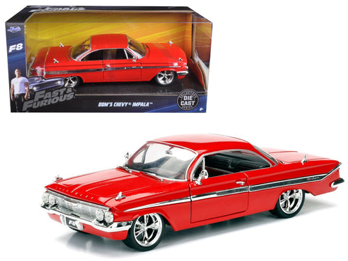 Load image into Gallery viewer, Dom's Chevrolet Impala Red "Fast &amp; Furious F8: The Fate of the Furious" (2017) Movie 1/24 Diecast Model Car by Jada
