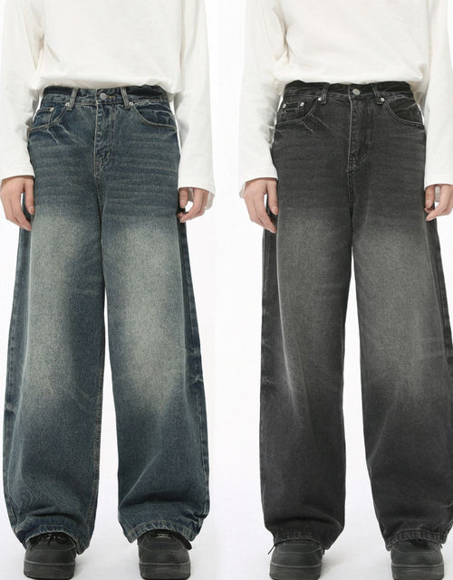 Load image into Gallery viewer, Men's Washed Wide Leg Jeans
