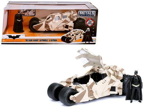 Load image into Gallery viewer, "The Dark Knight" Batmobile with Batman Diecast Figure Camouflage Version "DC Comics" Series 1/24 Diecast Model Car by Jada

