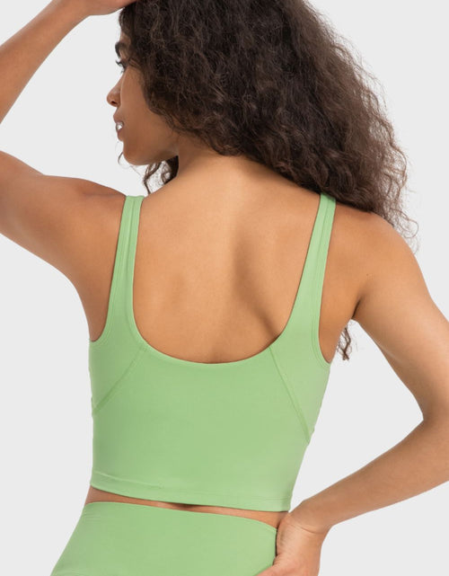 Load image into Gallery viewer, Millennia Deep V-Neck Crop Sports Bra
