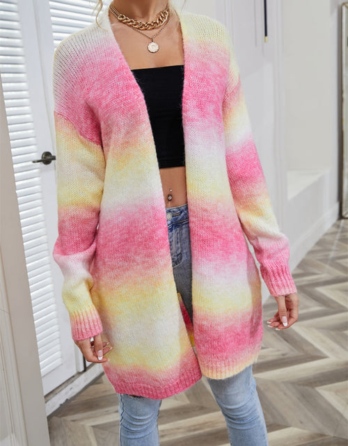 Load image into Gallery viewer, Angel Wings Full Size Gradient Open Front Cardigan
