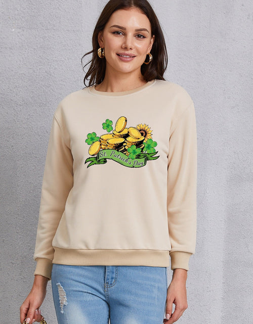 Load image into Gallery viewer, ST. PATRICK'S DAY Graphic Round Neck Sweatshirt
