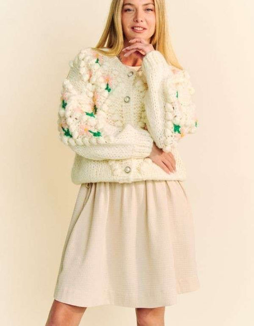 Load image into Gallery viewer, Davi &amp; Dani Floral Pattern Button Down Cardigan
