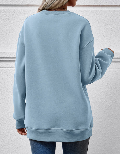 Load image into Gallery viewer, Round Neck Long Sleeve Sweatshirt
