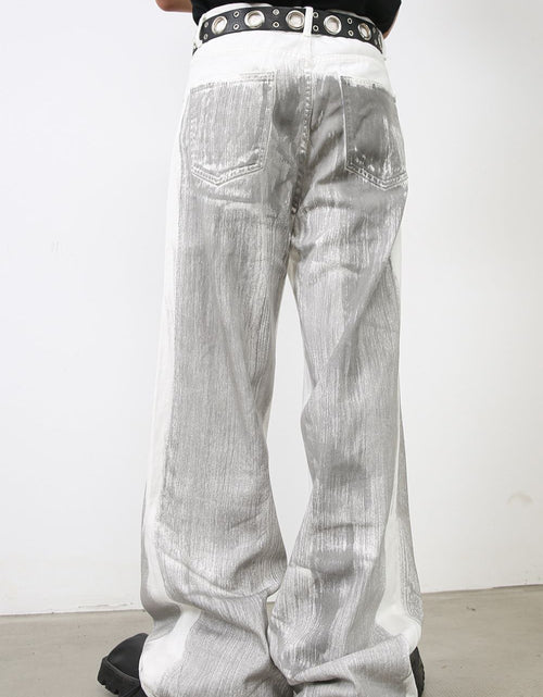 Load image into Gallery viewer, Men's Contrast Wide Leg Jeans
