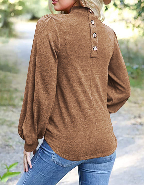 Load image into Gallery viewer, Full Size Mock Neck Long Sleeve T-Shirt
