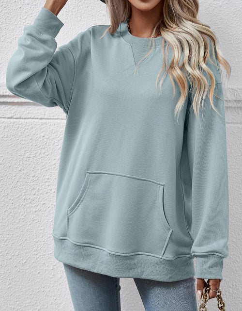 Load image into Gallery viewer, Round Neck Long Sleeve Sweatshirt
