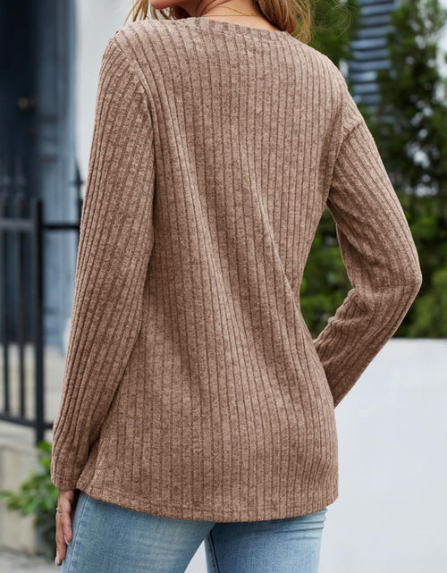 Load image into Gallery viewer, V-Neck Long Sleeve T-Shirt
