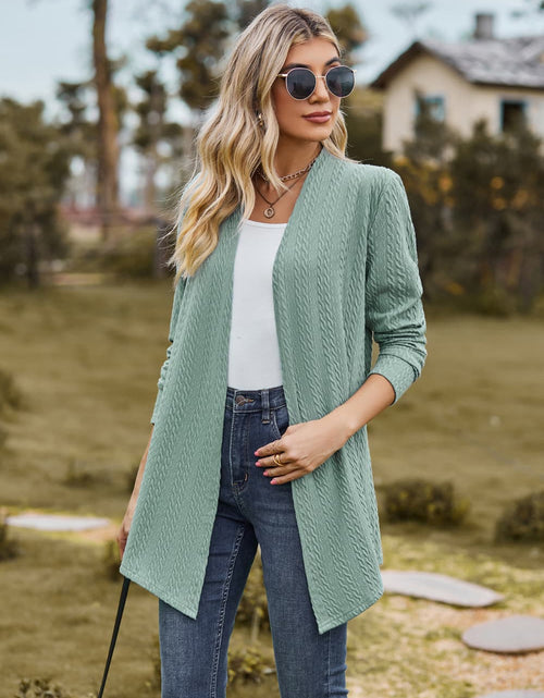 Load image into Gallery viewer, Open Front Long Sleeve Cardigan

