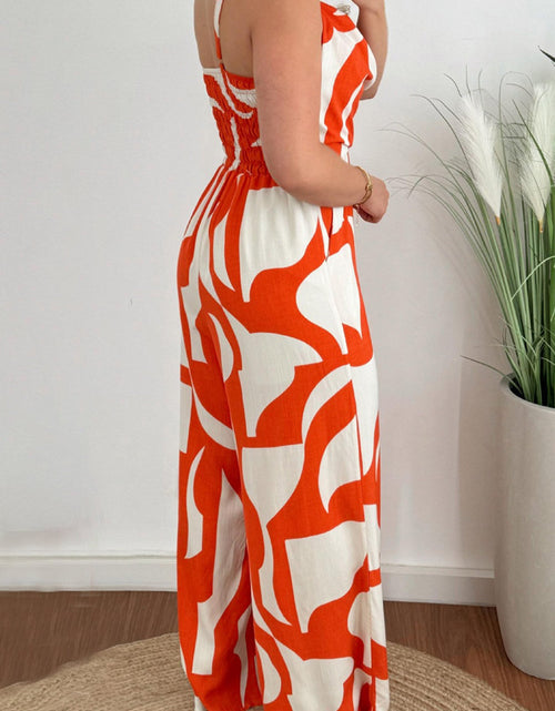 Load image into Gallery viewer, Two-Tone Spaghetti Strap Wide Leg Jumpsuit
