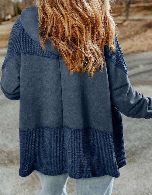 Load image into Gallery viewer, Zip-Up Drawstring Hooded Jacket
