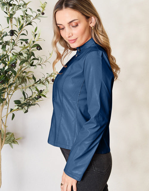 Load image into Gallery viewer, Mock Neck Zip Up Jacket
