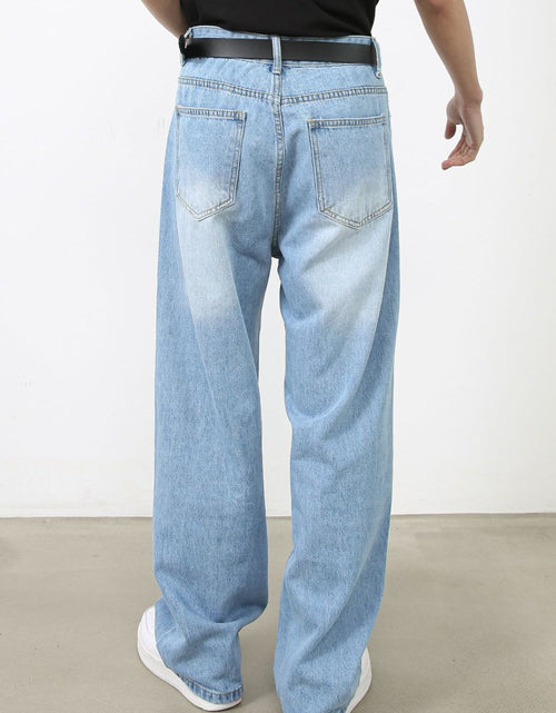Load image into Gallery viewer, Men's Wide Straight Jeans with Pockets
