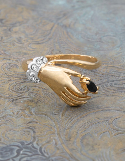 Load image into Gallery viewer, Vintage Austrian Crystals 18k Yellow Gold Matte or Polished Finish Made in USA by PVD Vintage Jewelry
