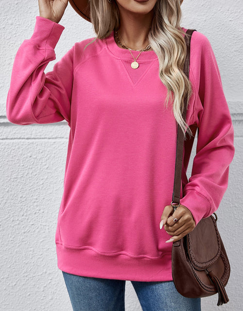 Load image into Gallery viewer, Round Neck Long Sleeve Sweatshirt
