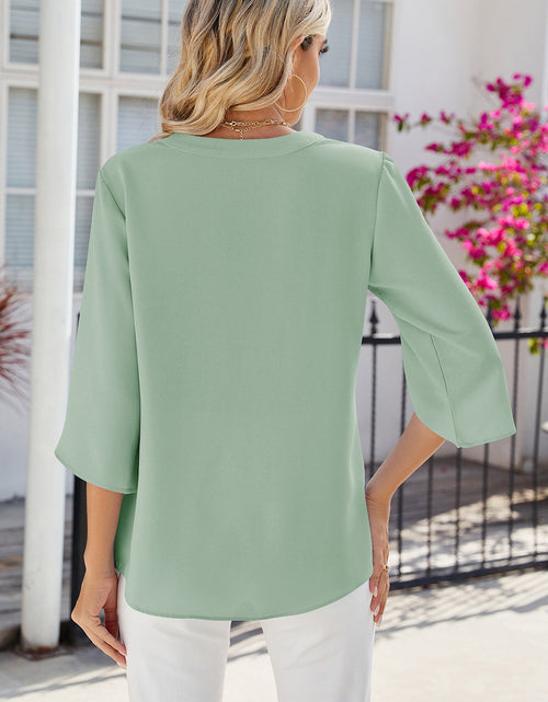 Load image into Gallery viewer, Notched Half Button T-Shirt
