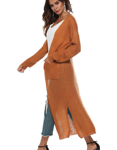 Load image into Gallery viewer, Long Sleeve Open Front Buttoned Cardigan
