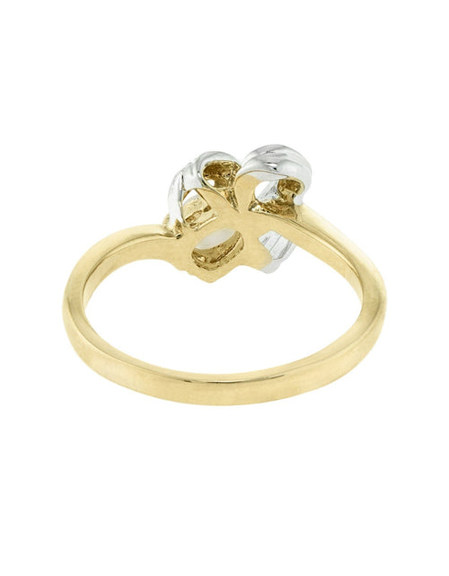Load image into Gallery viewer, Vintage Genuine Jelly Opal and Clear Austrian Crystal Ring 18k Yellow Gold Electroplated Made in the USA by PVD Vintage Jewelry
