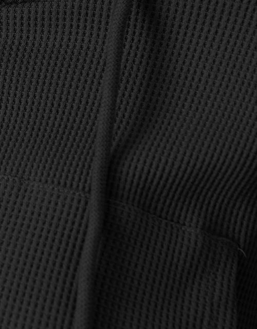 Load image into Gallery viewer, Waffle-Knit Drawstring Zip Up Hoodie
