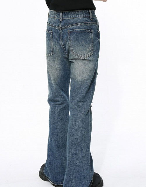 Load image into Gallery viewer, Men's Distressed Bootcut Jeans
