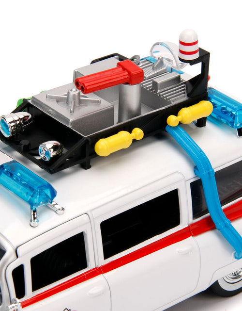 Load image into Gallery viewer, 1959 Cadillac Ambulance Ecto-1 White "Ghostbusters" Movie "Hollywood Rides" Series 1/24 Diecast Model Car by Jada
