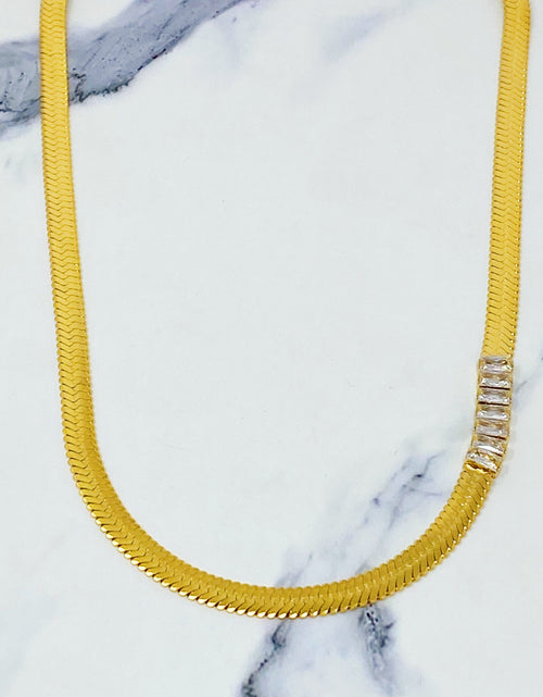Load image into Gallery viewer, Herringbone Jeweled Necklace by Ellisonyoung.com

