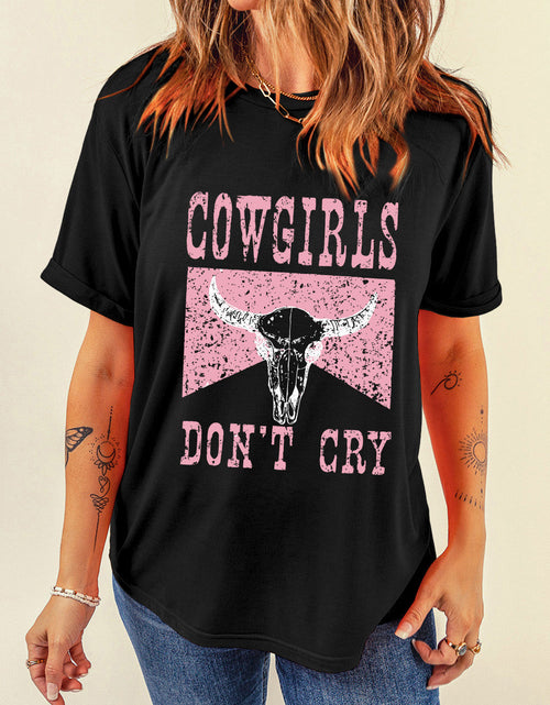 Load image into Gallery viewer, Graphic Round Neck Short Sleeve T-Shirt
