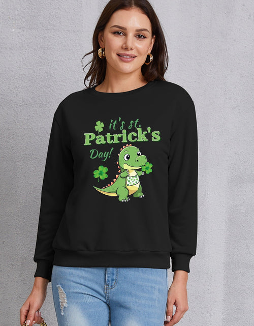Load image into Gallery viewer, IT'S ST. PATRICK'S DAY Graphic Round Neck Sweatshirt
