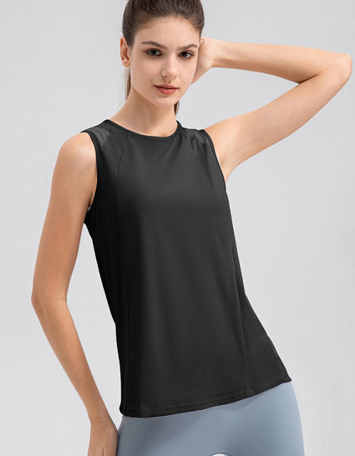 Load image into Gallery viewer, Round Neck Wide strap Active Tank
