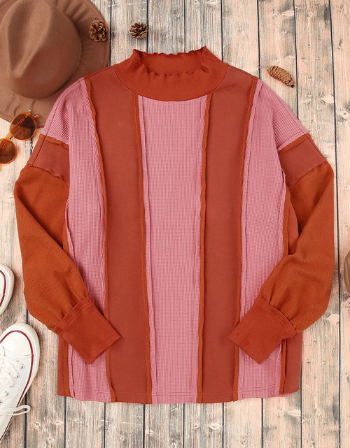 Load image into Gallery viewer, Color Block Exposed Seam Top
